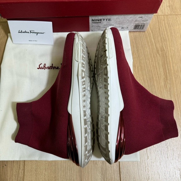 Salvatore Ferragamo Ninette Knit Sock Sneakers Size 8 - Picture 3 of 12